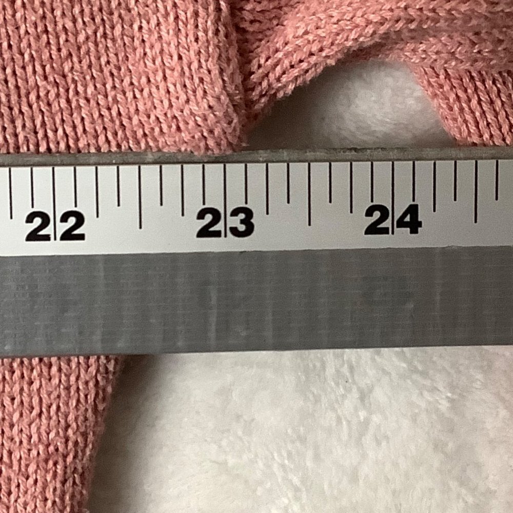 Tahari Sweater Women Size Large V-neck Long‎ Sleeve Pink Ribbed Hem Oversized - Picture 5 of 7